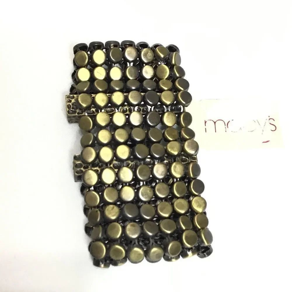 Multi-Strand Bronze Dot Bracelet